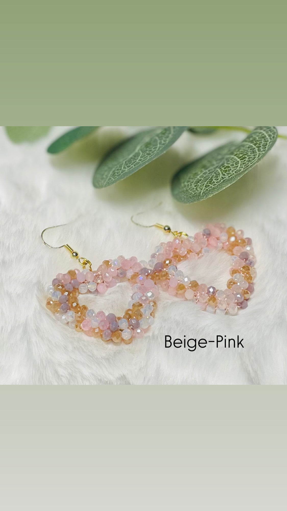 Facett-Perlen Ohrring in Herzform