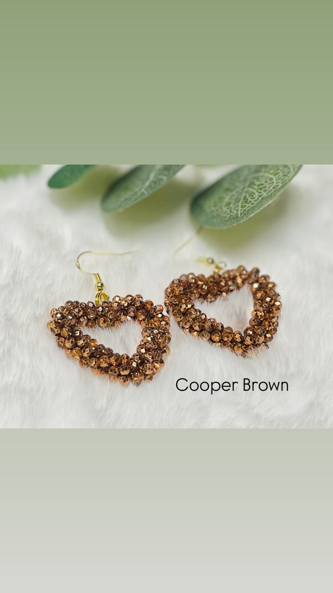 Facett-Perlen Ohrring in Herzform