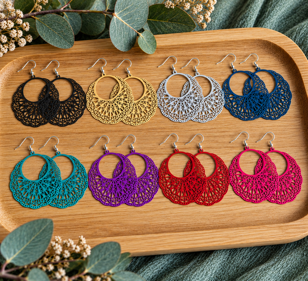 Mandala-Zauber - Filigrane Messing-Ohrringe