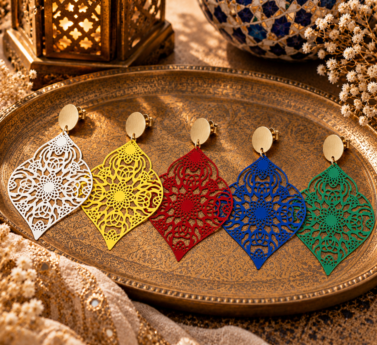 Orientzauber - Filigrane Messing-Ohrringe im orientalischen Stil