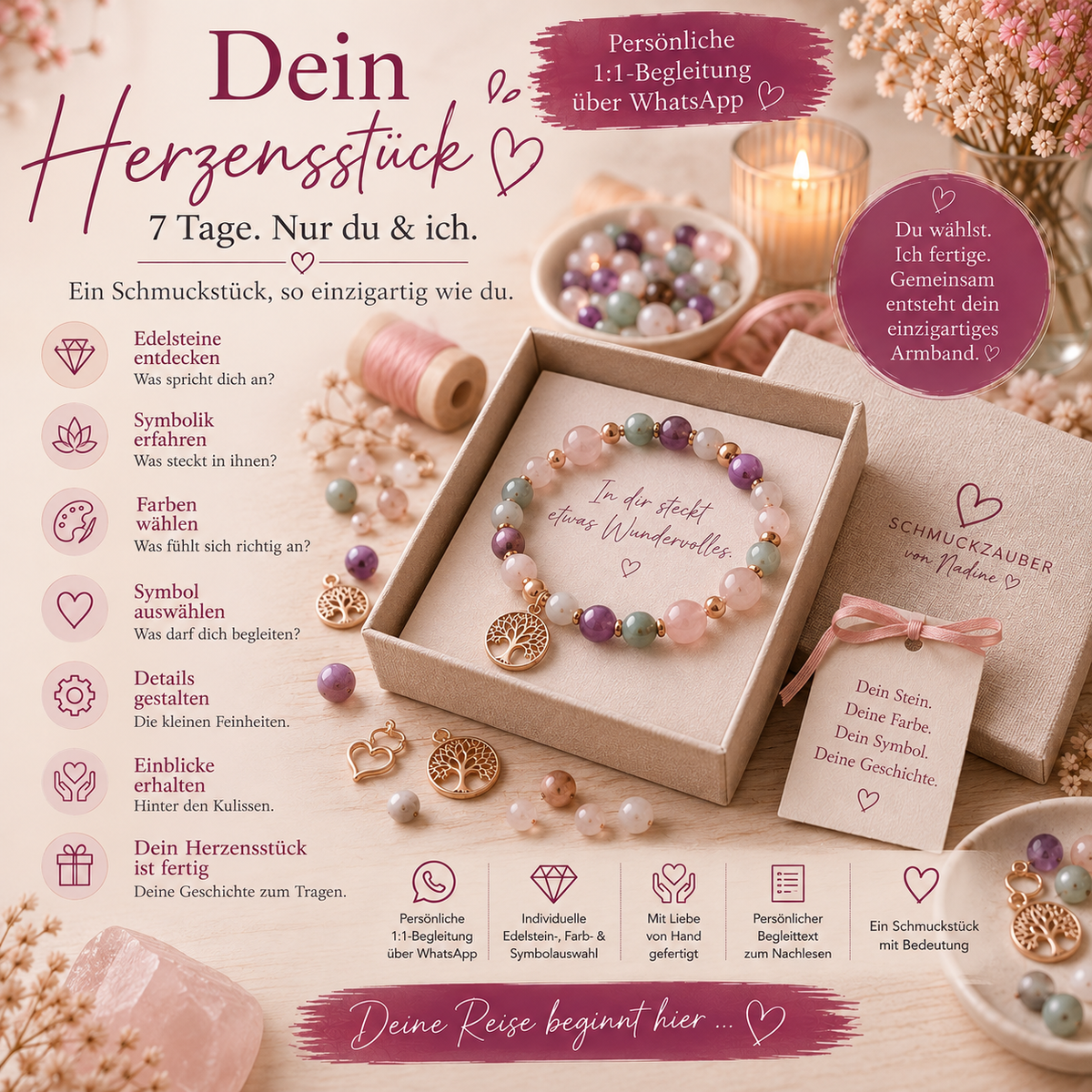 Dein Herzensstück - 7 Tage persönliche Schmuckbegleitung inkl. Edelsteinarmband