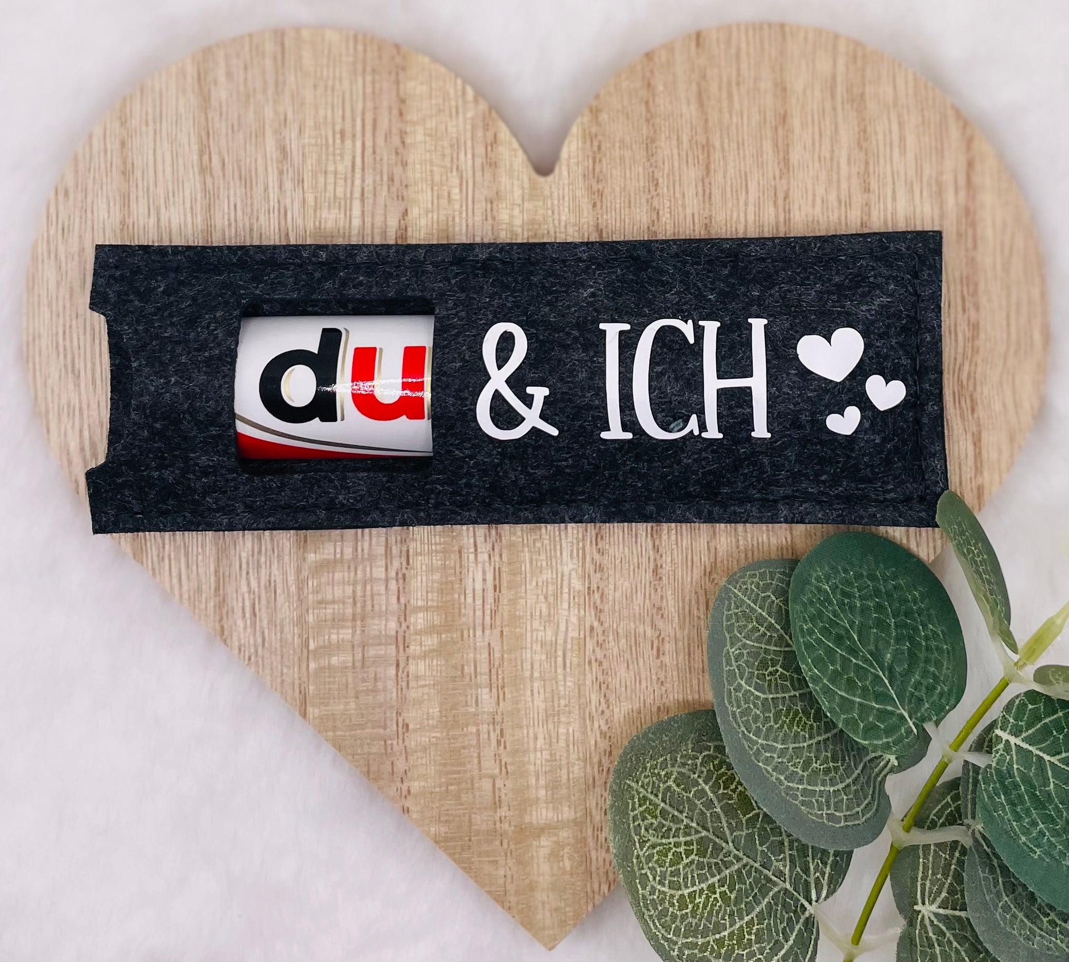 Du(plo) Filztasche mit Spruch – Kleine Geste, die von Herzen kommt