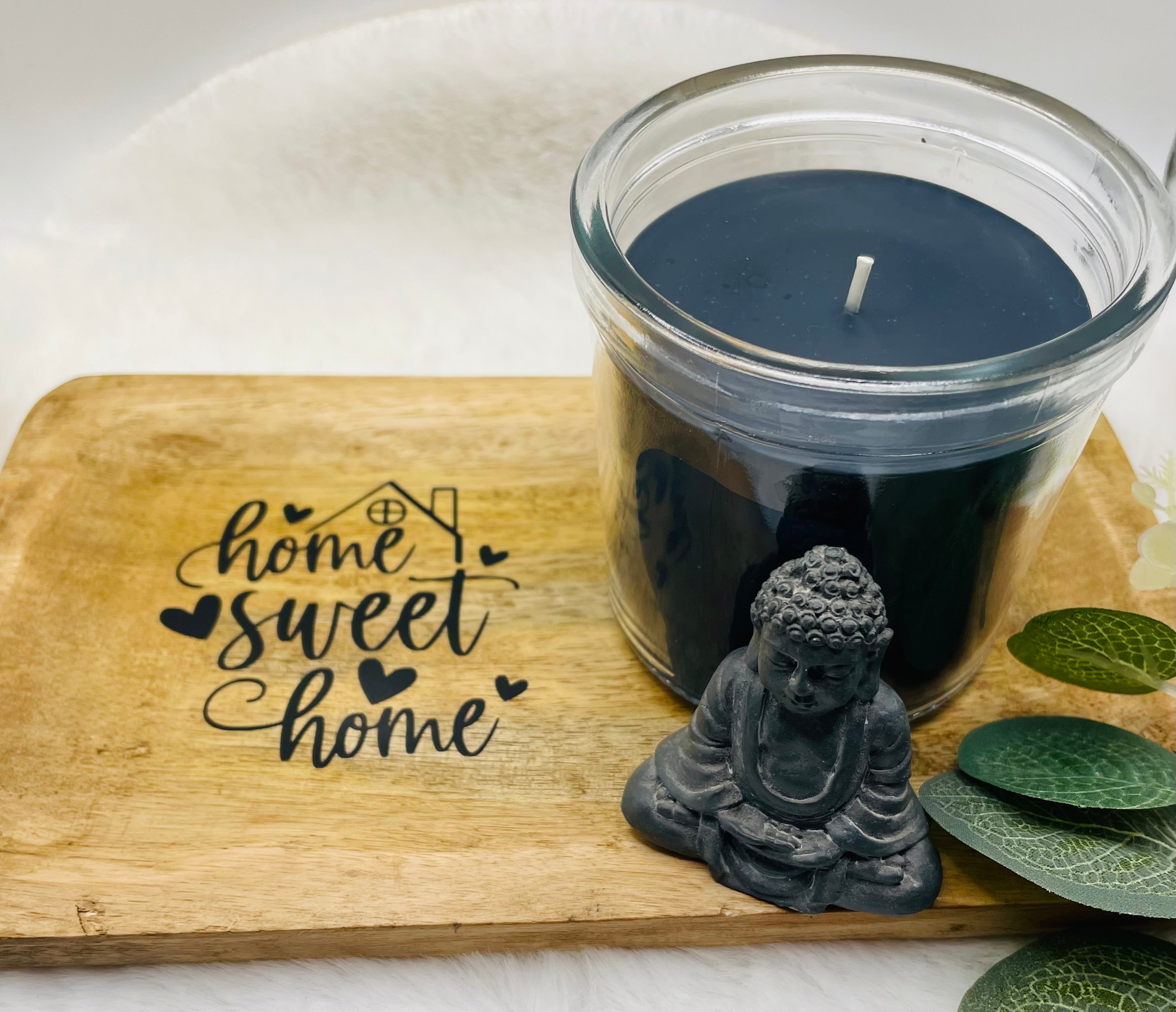 Holztablett „Home sweet home“