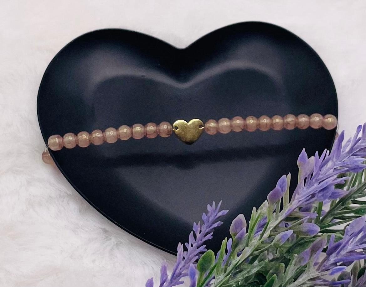 Glasperlenarmband „Golden Heart“