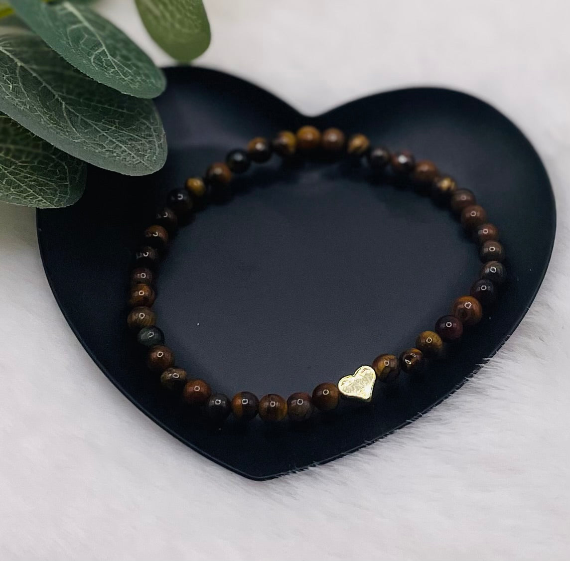 Tigerauge Armband „Golden Heart“