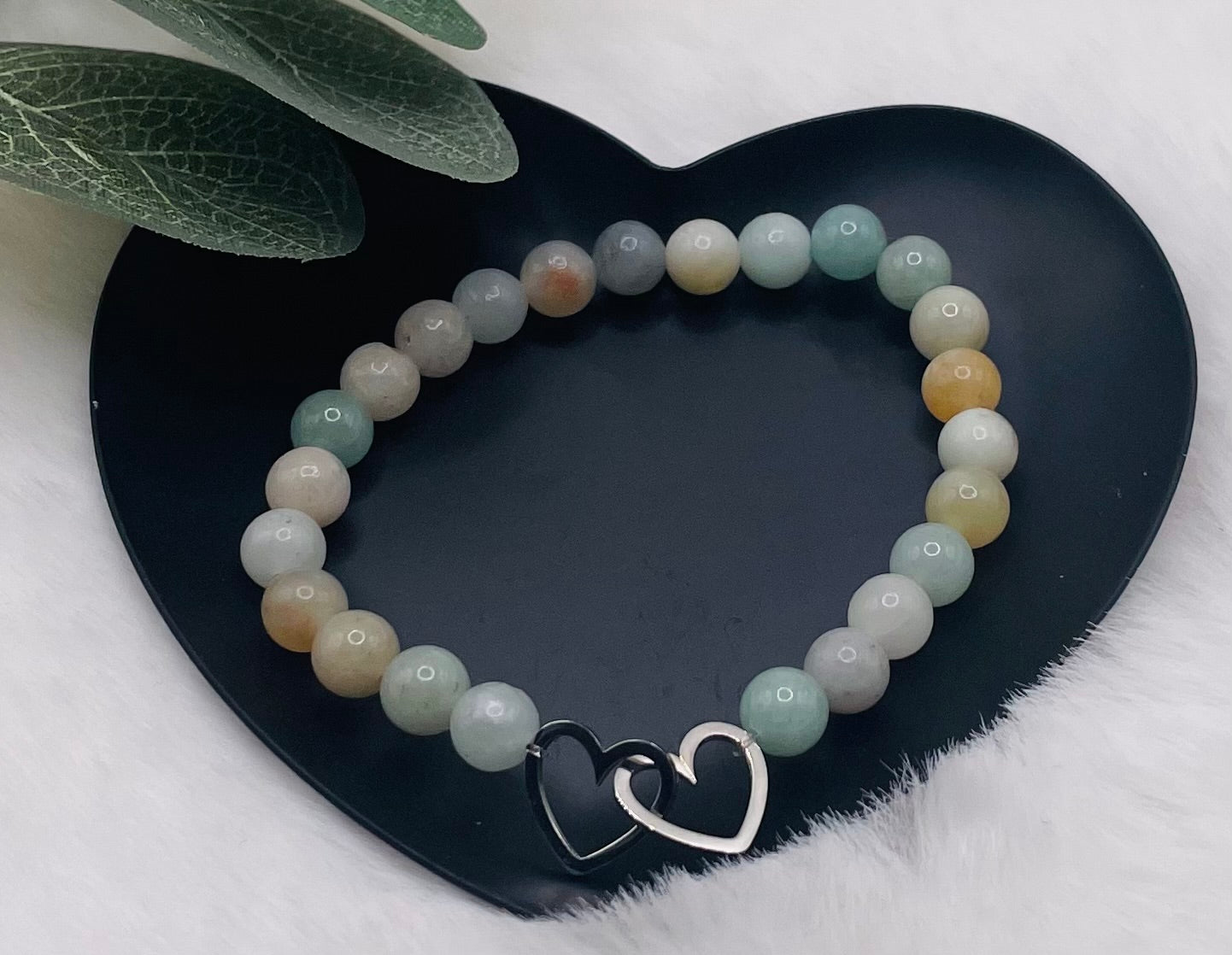 Amazonit Armband „Silver Love“