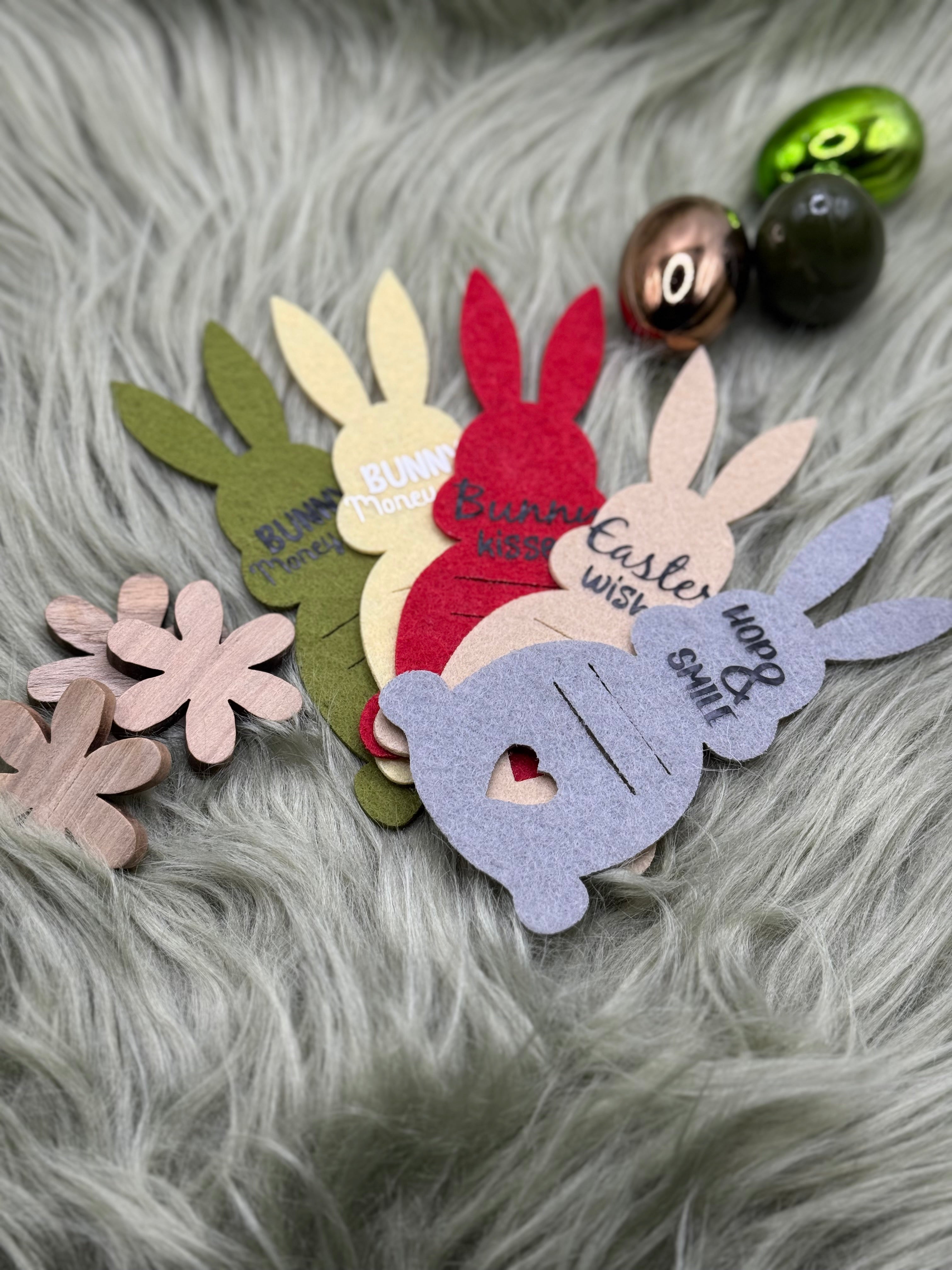 Filzhase für Geldgeschenke & Gutscheine