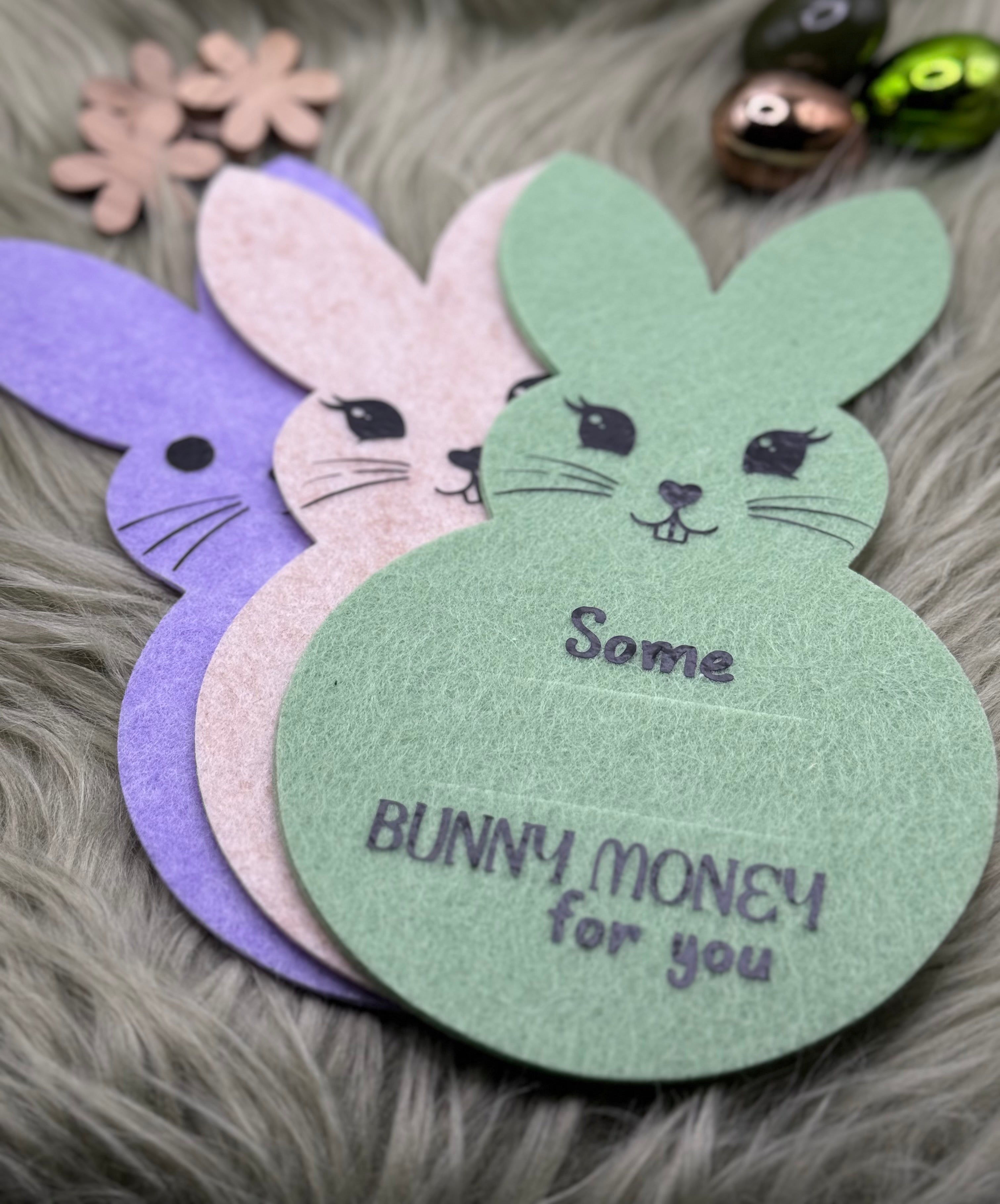 Großer Filzhase für Geldgeschenke & Gutschein