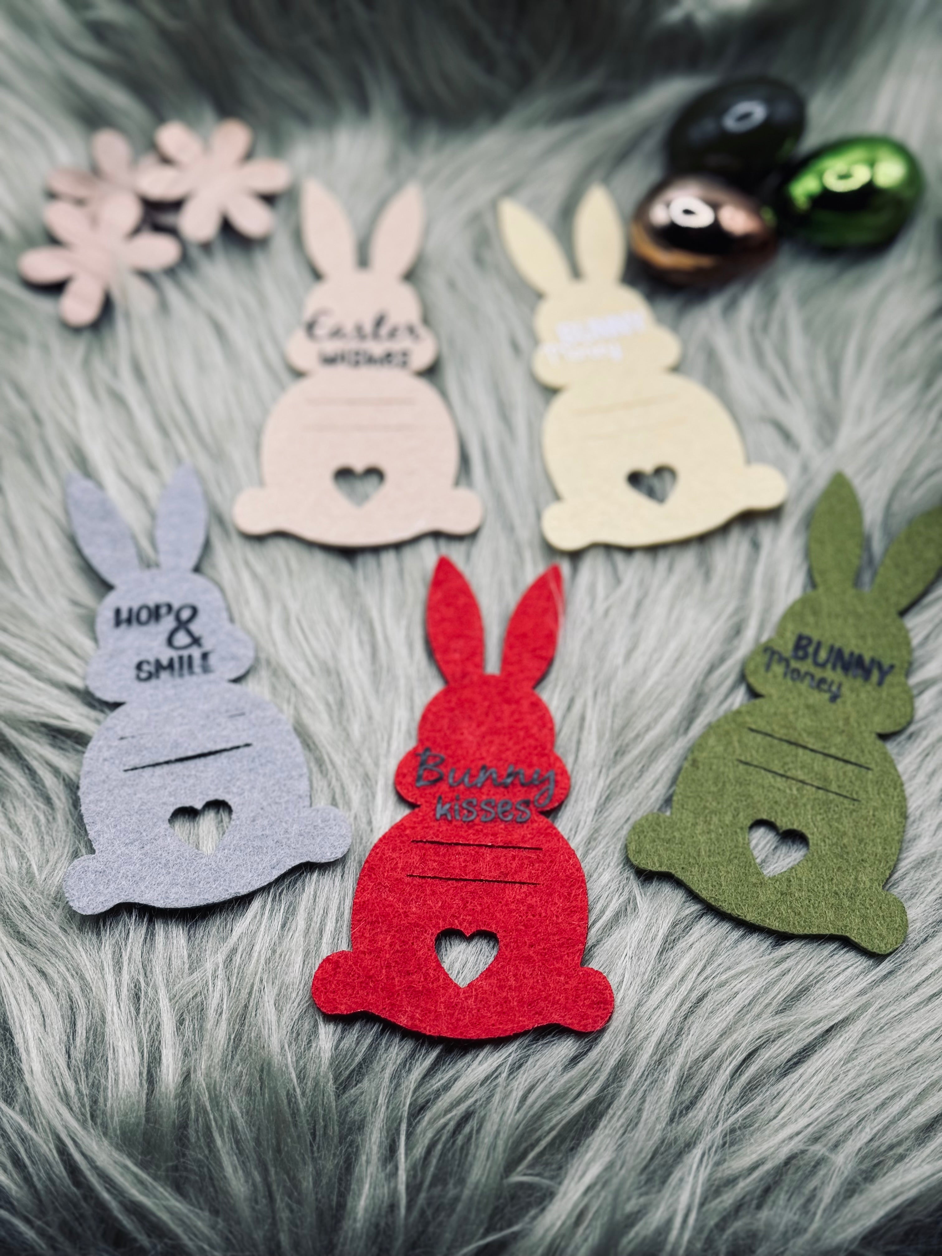 Filzhase für Geldgeschenke & Gutscheine