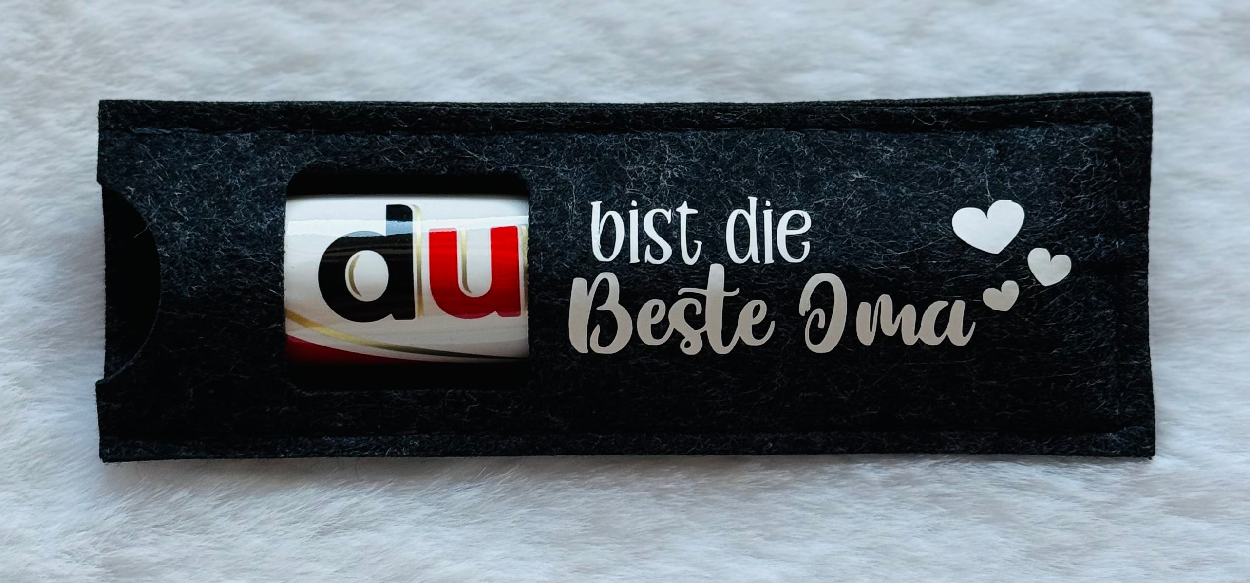 Du(plo) Filztasche mit Spruch "DU bist die beste Mama/DU bist die beste Oma"