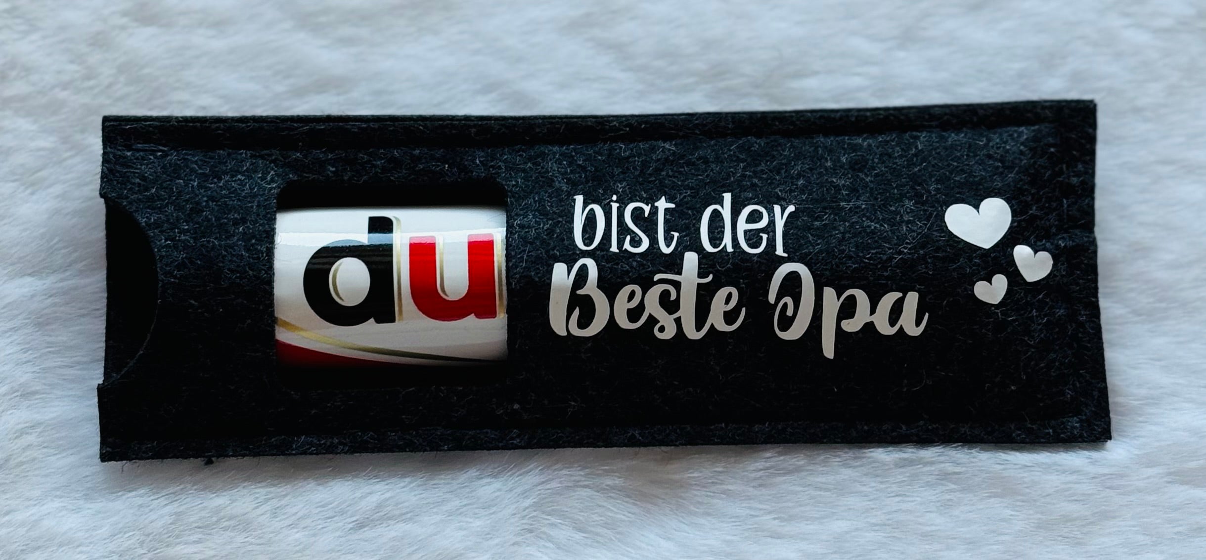 Du(plo) Filztasche mit Spruch "DU bist der beste Papa/DU bist der beste Opa"