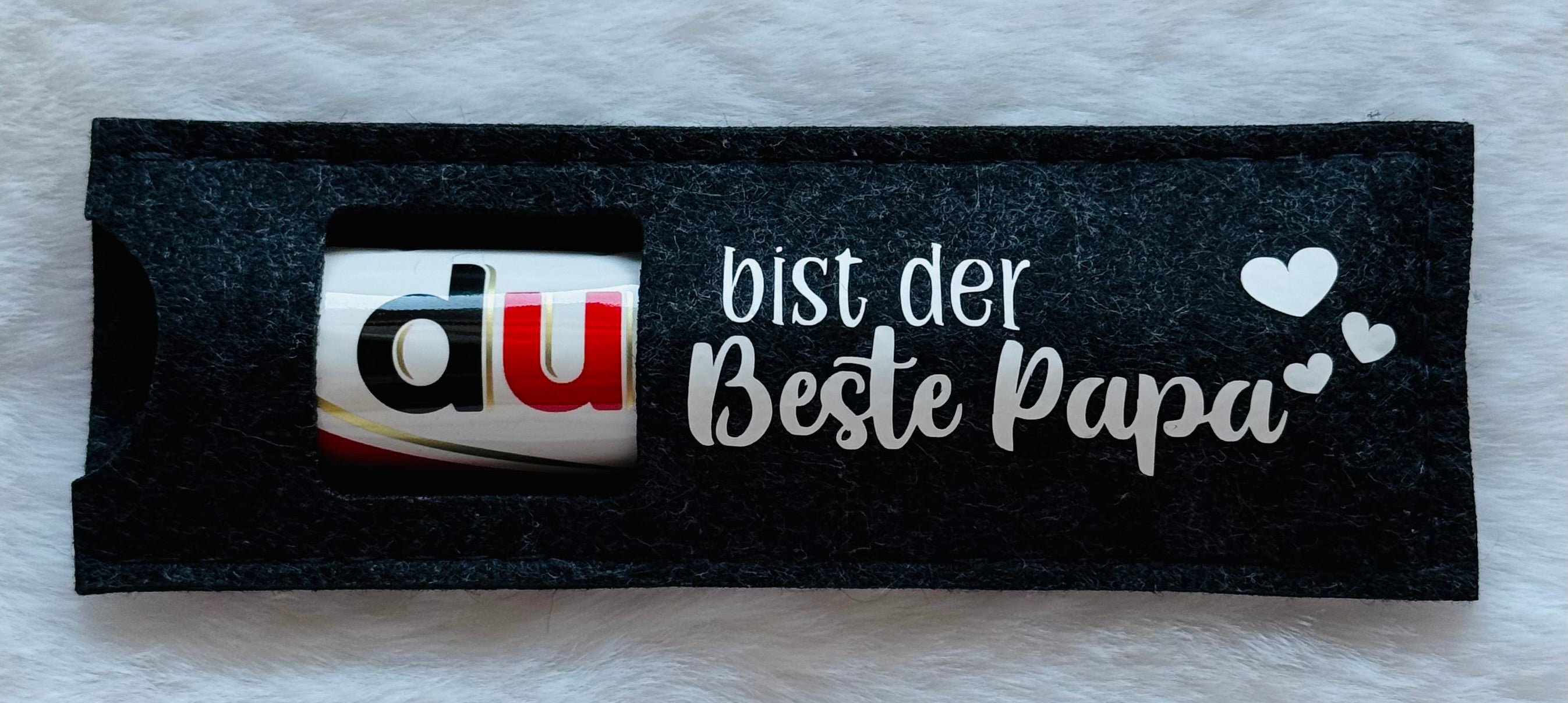 Du(plo) Filztasche mit Spruch "DU bist der beste Papa/DU bist der beste Opa"