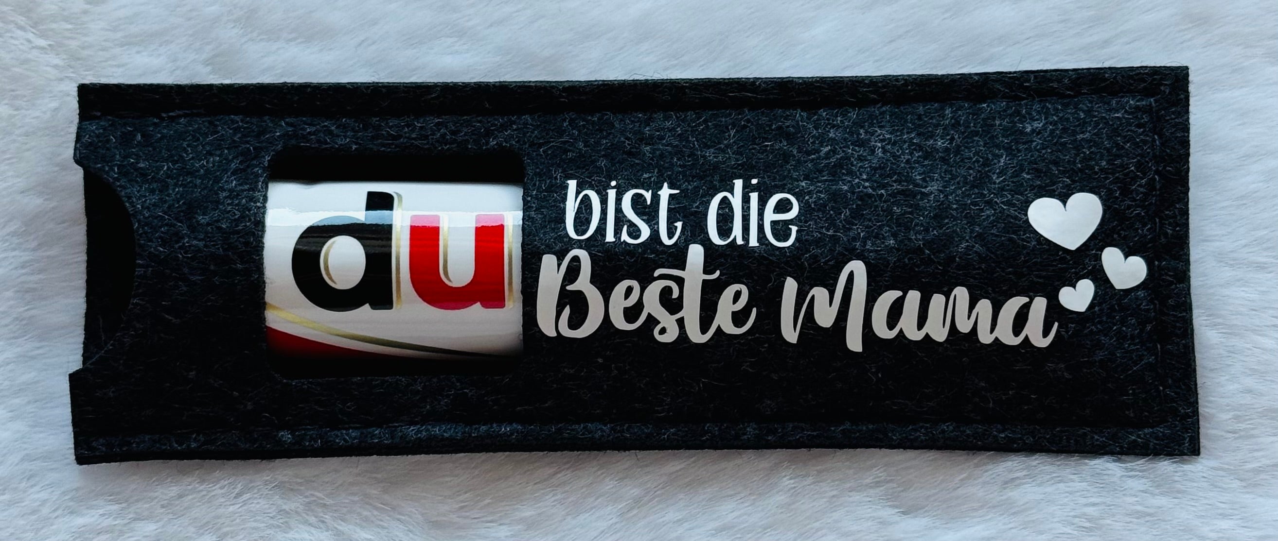 Du(plo) Filztasche mit Spruch "DU bist die beste Mama/DU bist die beste Oma"