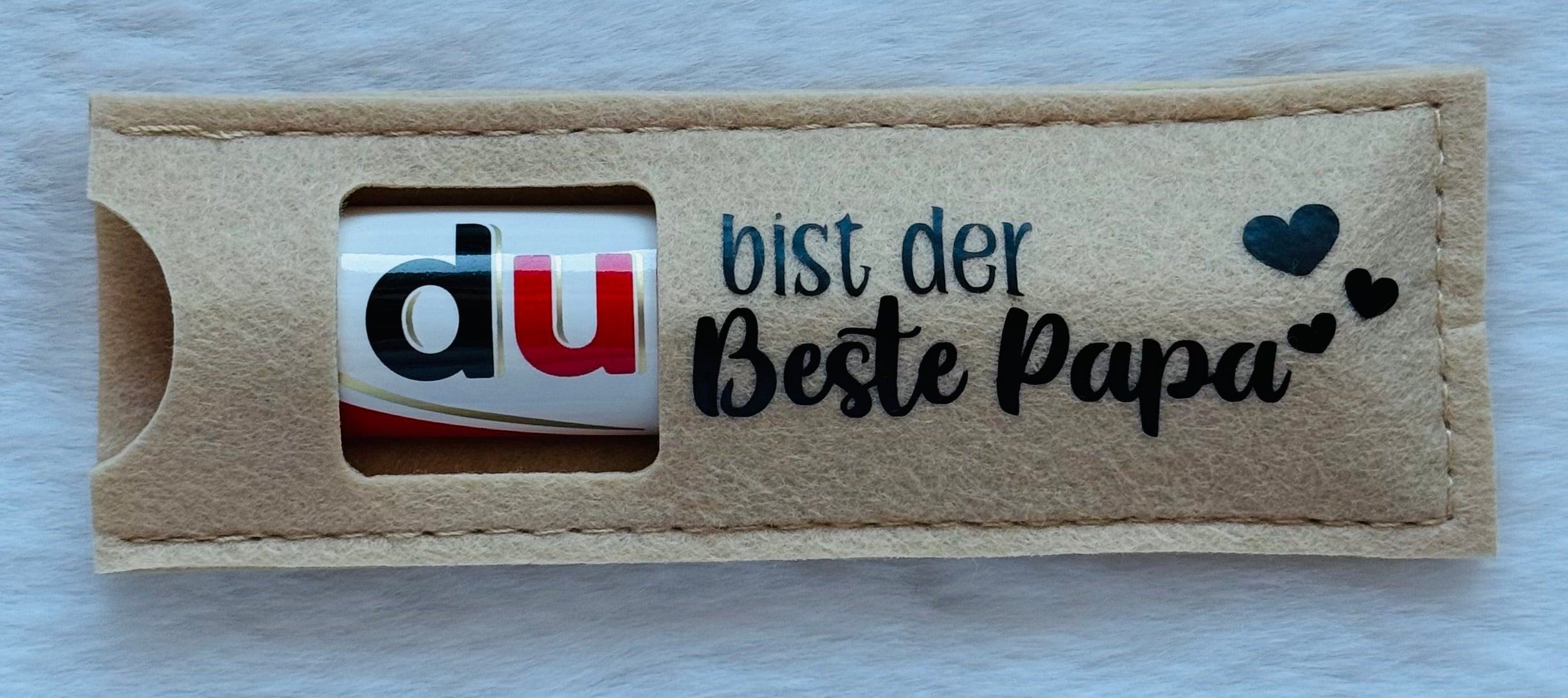 Du(plo) Filztasche mit Spruch "DU bist der beste Papa/DU bist der beste Opa"