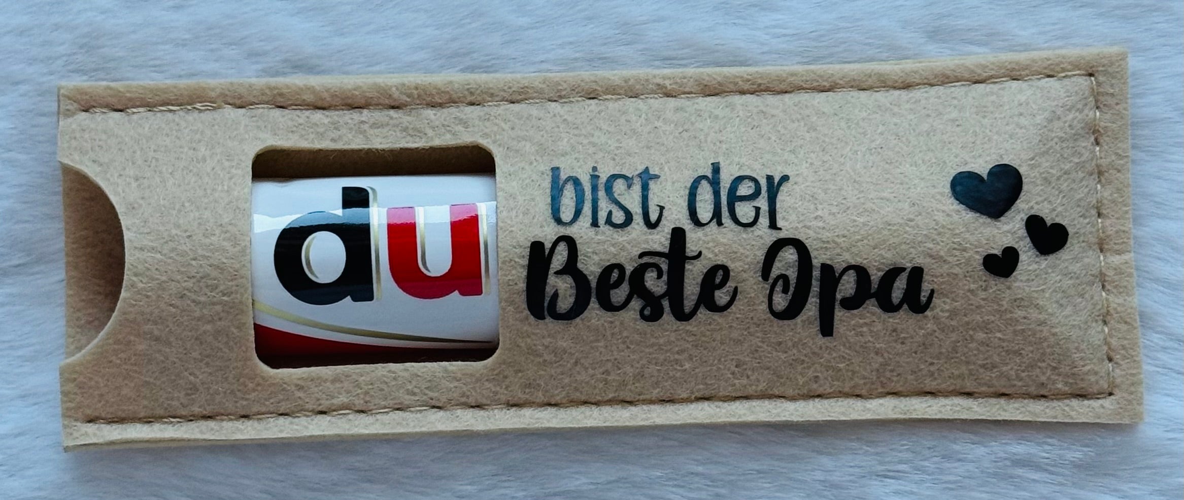 Du(plo) Filztasche mit Spruch "DU bist der beste Papa/DU bist der beste Opa"