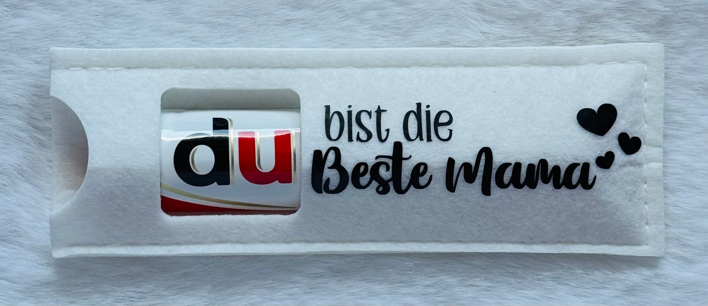 Du(plo) Filztasche mit Spruch "DU bist die beste Mama/DU bist die beste Oma"