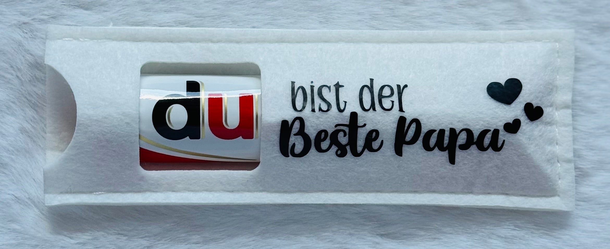 Du(plo) Filztasche mit Spruch "DU bist der beste Papa/DU bist der beste Opa"