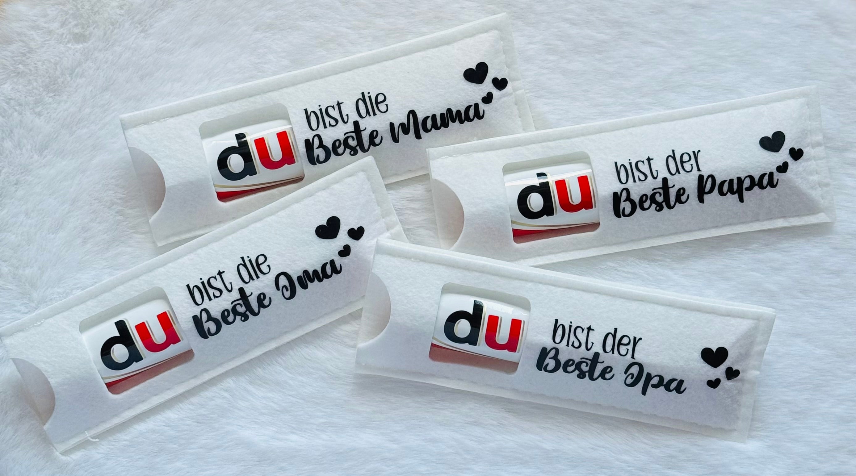 Du(plo) Filztasche mit Spruch "DU bist der beste Papa/DU bist der beste Opa"