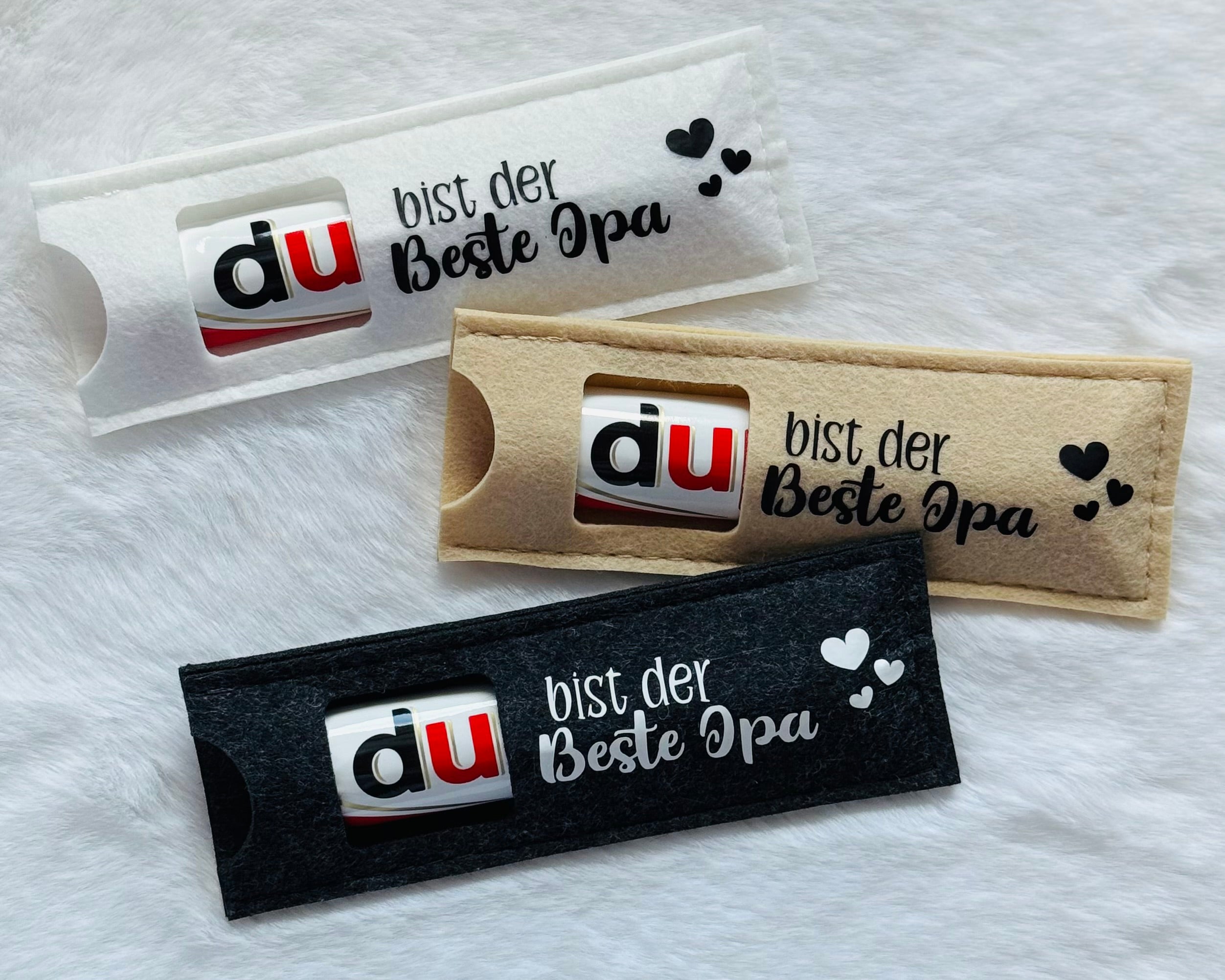 Du(plo) Filztasche mit Spruch "DU bist der beste Papa/DU bist der beste Opa"