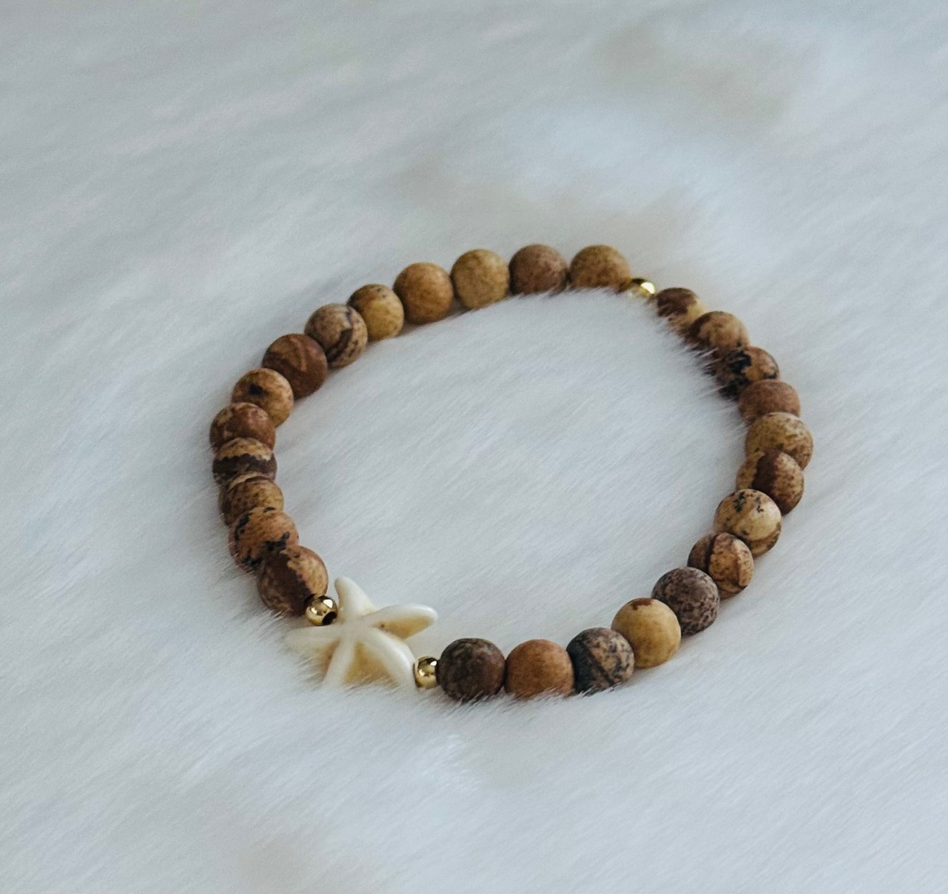 Jaspis Armband mit Seestern