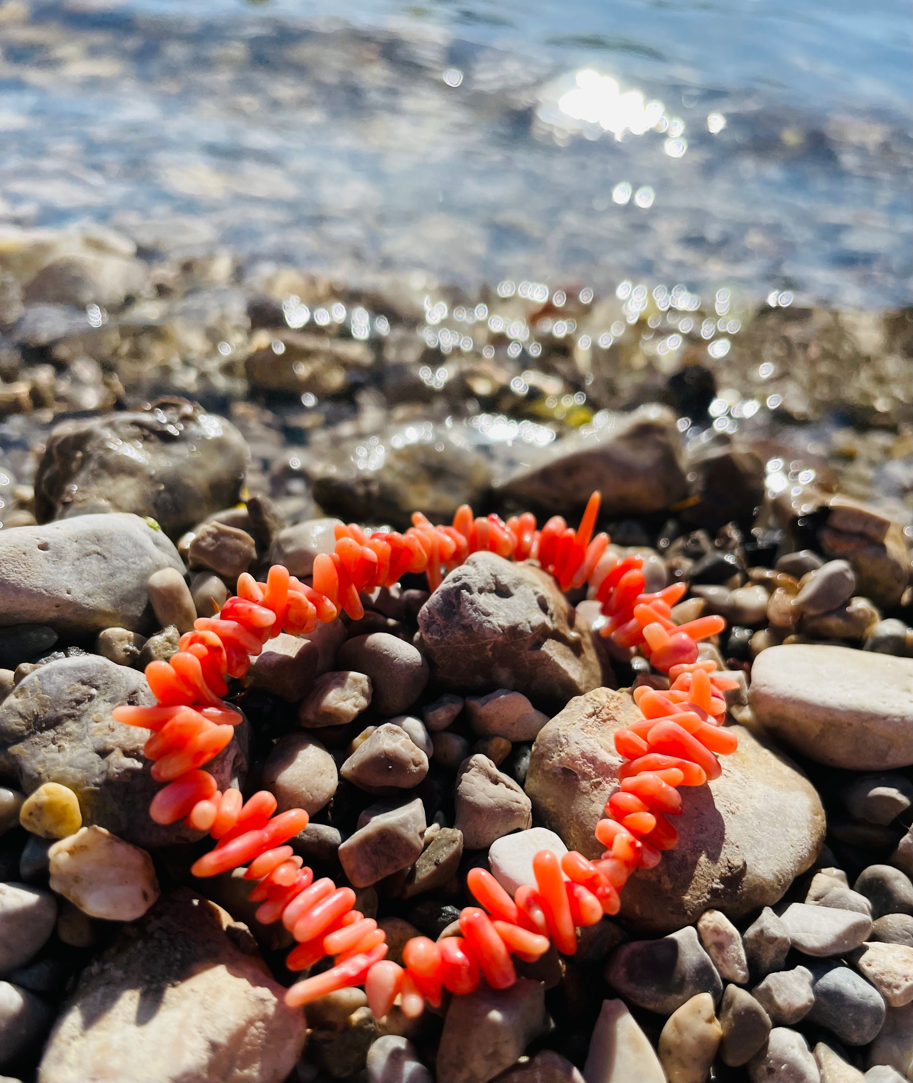 Koralle Perlen Armband
