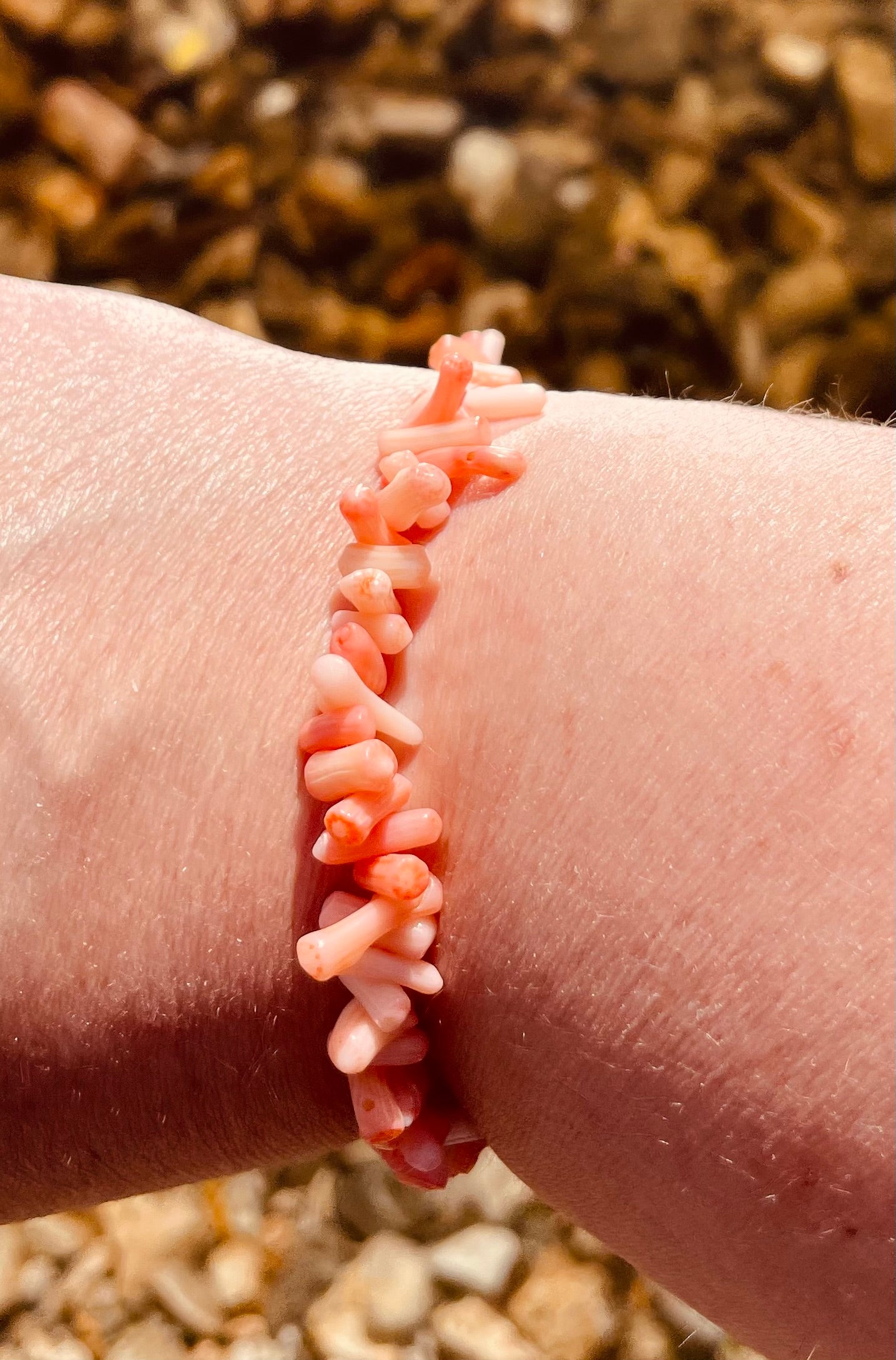 Koralle Perlen Armband