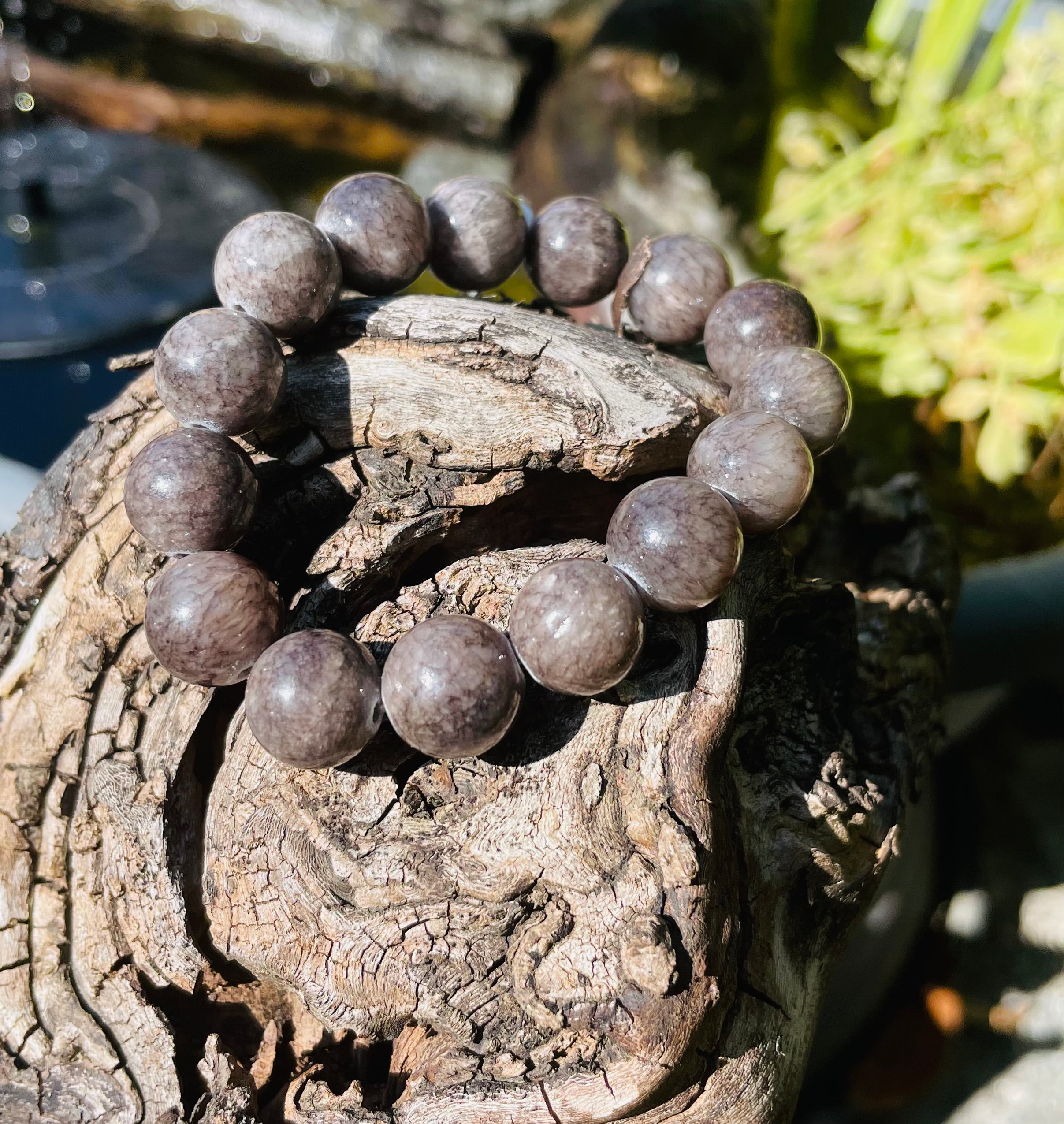 Jade-Armband Olive & Anthrazit