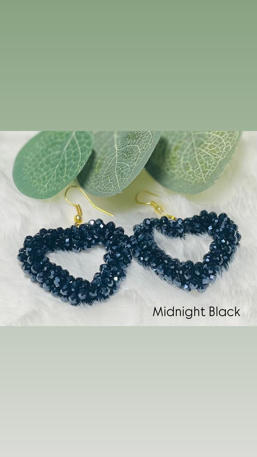 Facett-Perlen Ohrring in Herzform