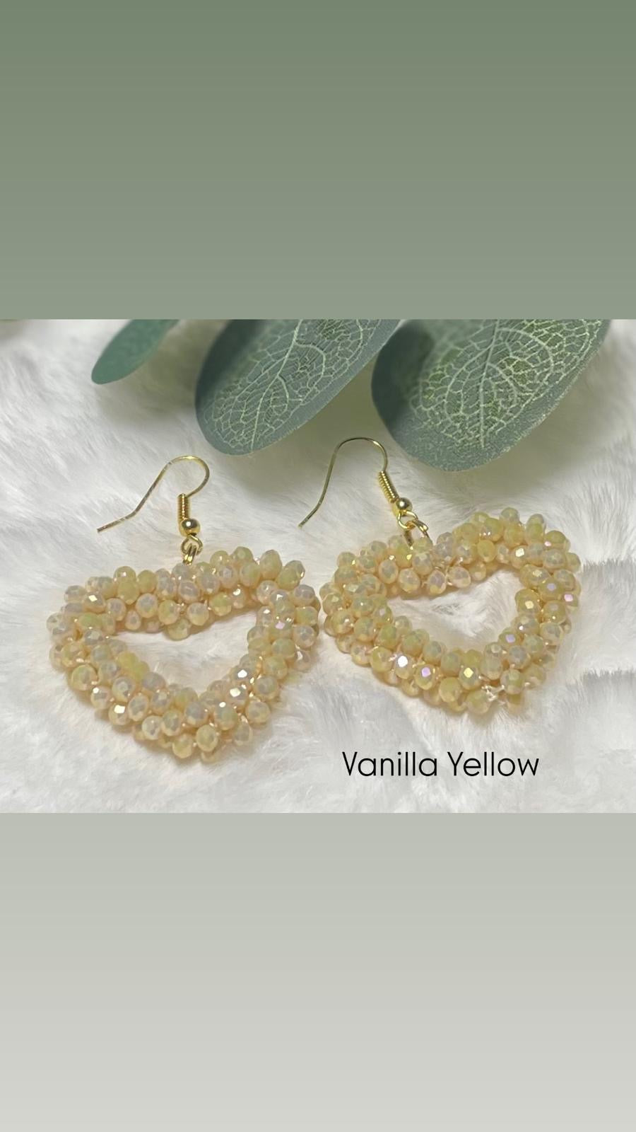 Facett-Perlen Ohrring in Herzform