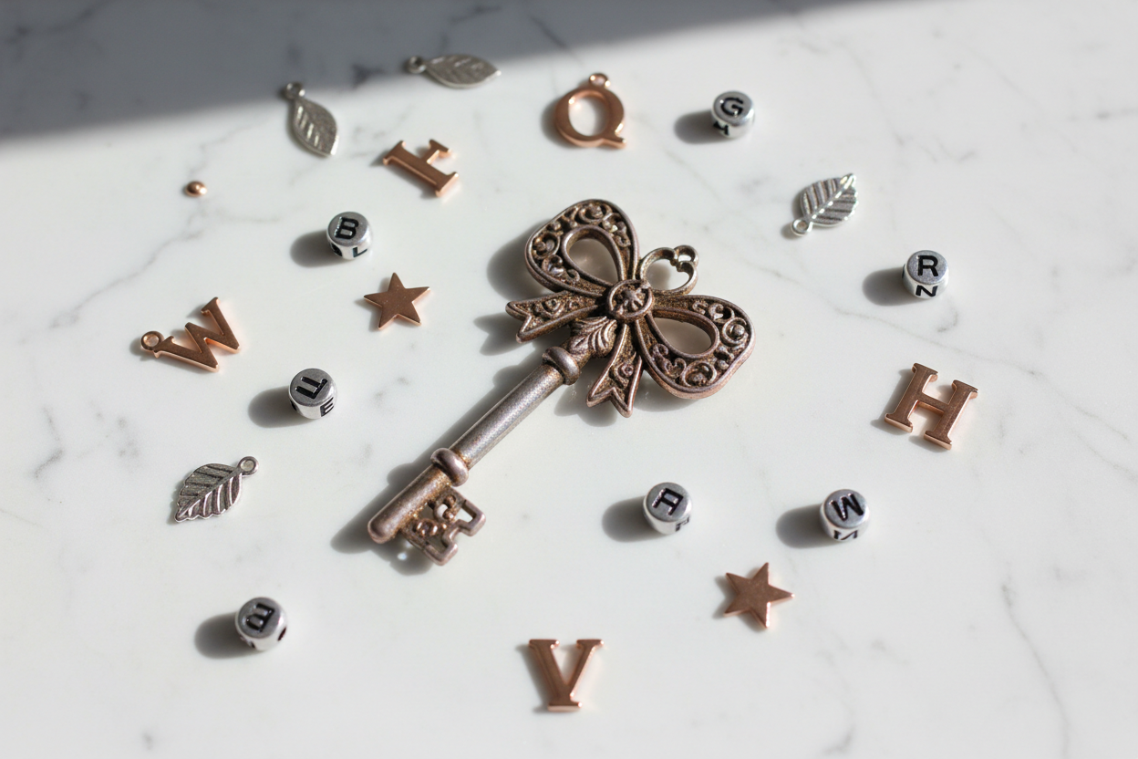 Schlüssel und Buchstaben